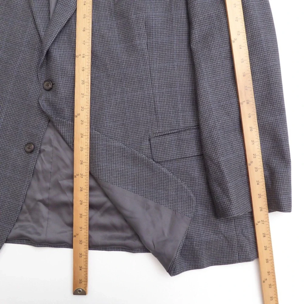 Ralph Lauren Mens Sport Coat Blazer Gray Silk Wool 54R Executive Fi